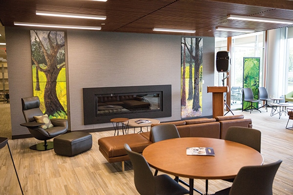 The department’s main collaborative area, dubbed “Central Park.” [Photo: Dustin Johnston]